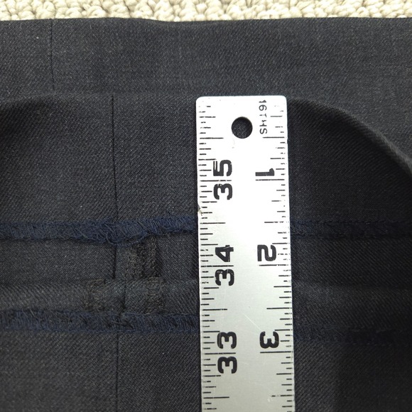 LL Bean Classic Fit 100% Wool Dress Pants Charcoal Gray Mens 38W 29L 38x29 - Picture 9 of 9